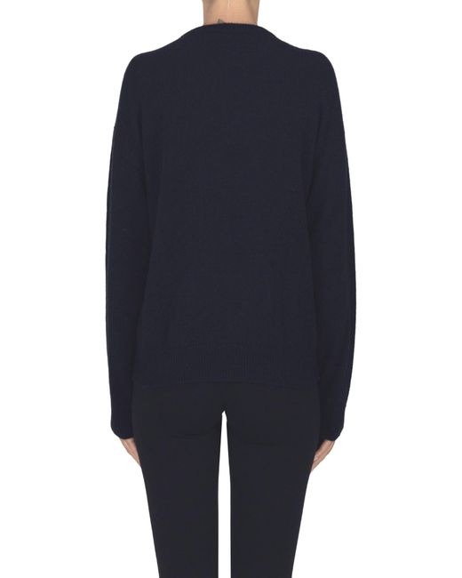 Peserico Blue Embellished Argyle Pullover