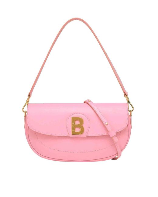 Blugirl Blumarine Pink Leather Hobo Bag