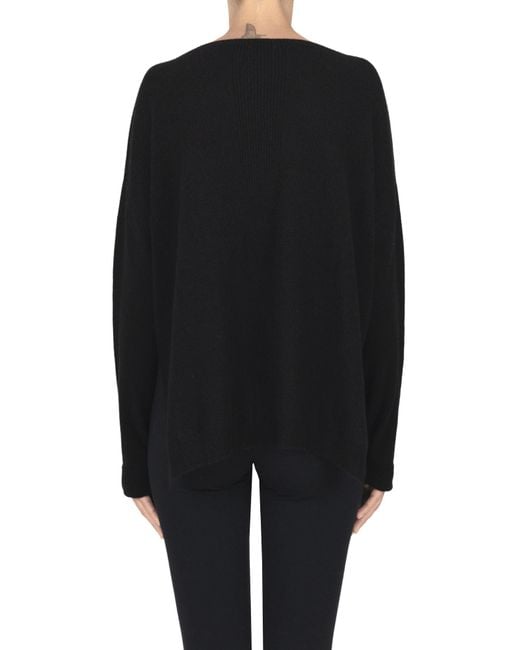 SOLOCASCMIR Black Cashmere Pullover