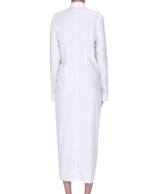 Malloni White Wrap Shirt Dress