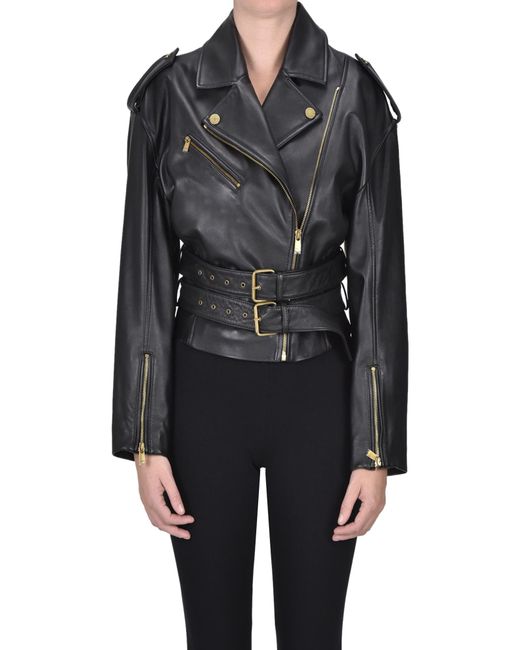 Pinko Women's Black Aurora Biker Jacket