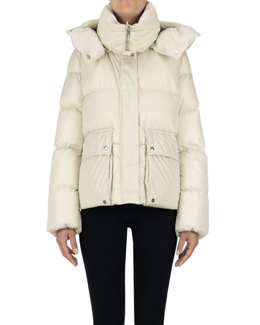 Add Natural Quilted Short Down Jacket