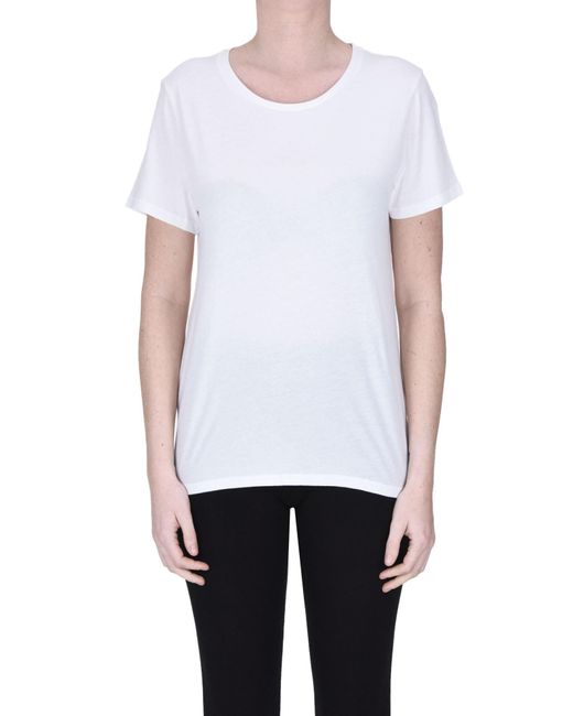 Majestic Filatures White Polly Cotton T-shirt
