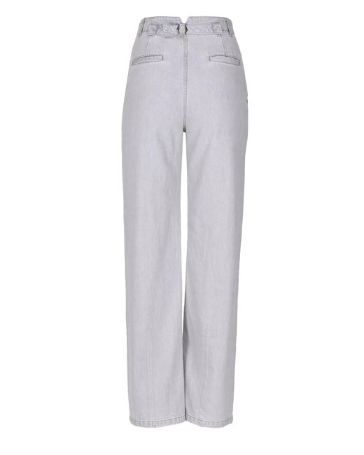 Tibi Gray Wide Leg Jeans