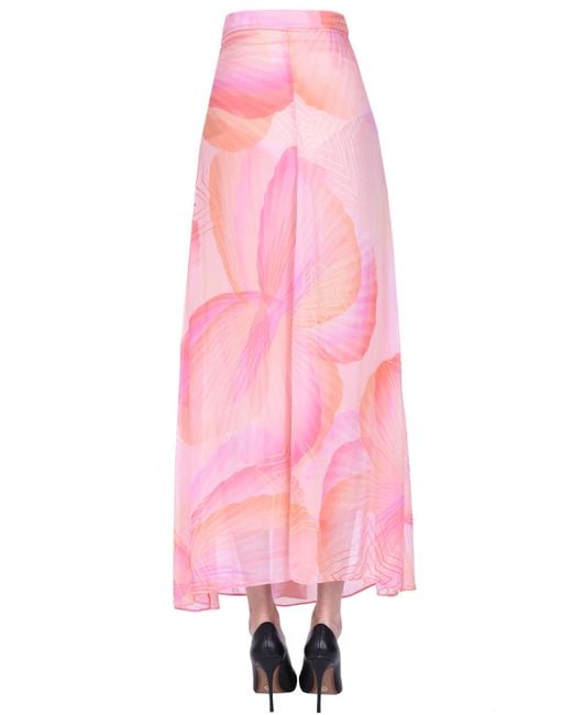 Forte Forte Pink Printed Silk Skirt