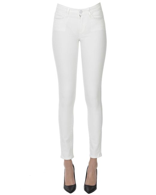 Jeans Skyline Ankle Peg di PAIGE in White