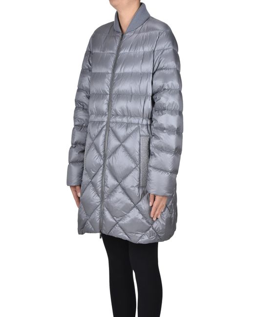 Peserico Gray Quilted Down Jacket