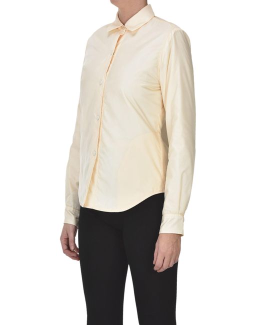 Aspesi White Glue Padded Nylon Shirt Jacket