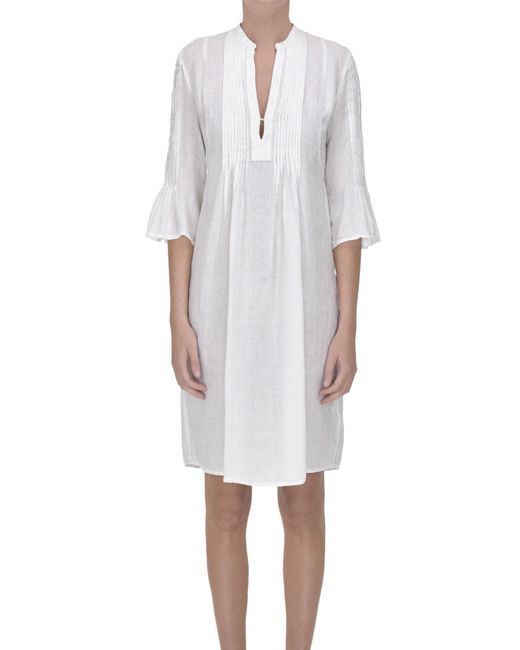 120% Lino Linen Dress in White - Lyst