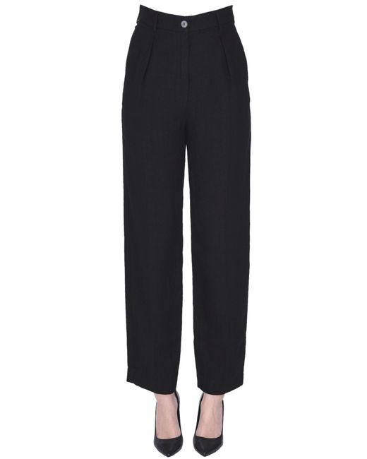 Forte Forte Blue Lined Trousers With Darts