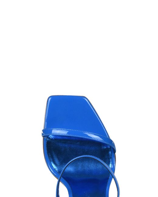 Sergio Levantesi Blue Telen Patent Leather Sandals