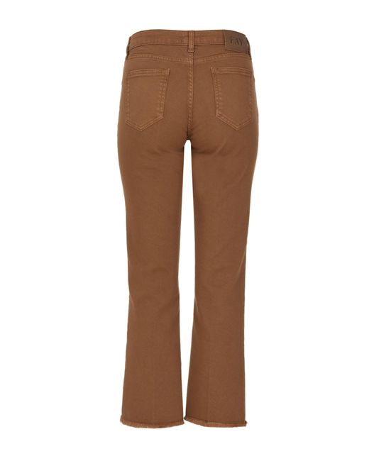 Fay Brown Cropped Jeans