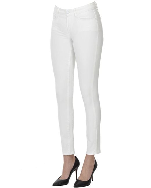 PAIGE White Skyline Ankle Peg Skinny Jeans