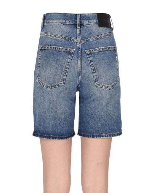 Dondup Blue Stella Denim Shorts
