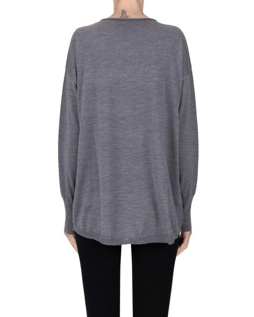 Aspesi Gray Extrafine Wool Pullover