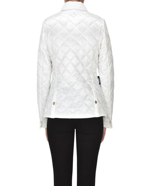 Husky Quilted Jacket in White Lyst