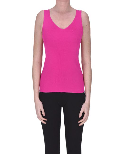 Anneclaire Pink Viscose Tank-top