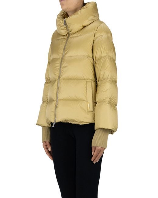 Add Metallic Quilted Short Down Jacket
