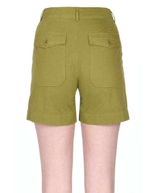 Hartford Green Cotton Shorts