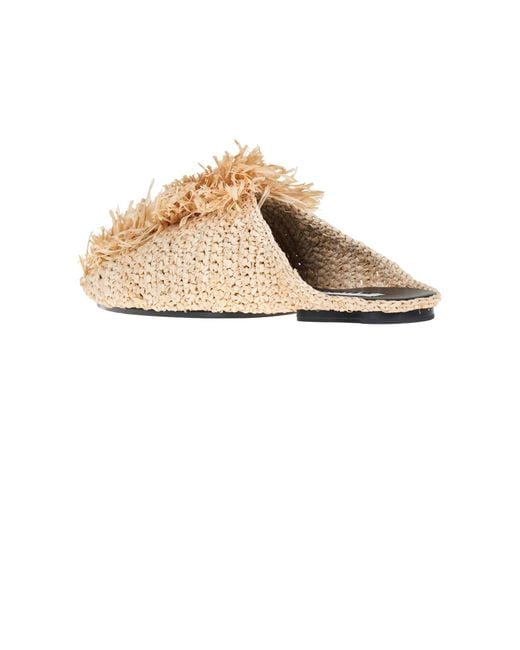 Jil Sander Natural Raffia Slippers