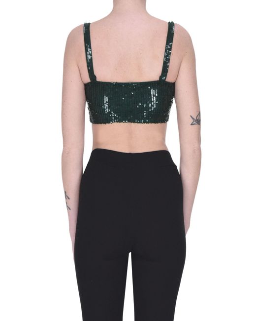 P.A.R.O.S.H. Black Sequined Bralette