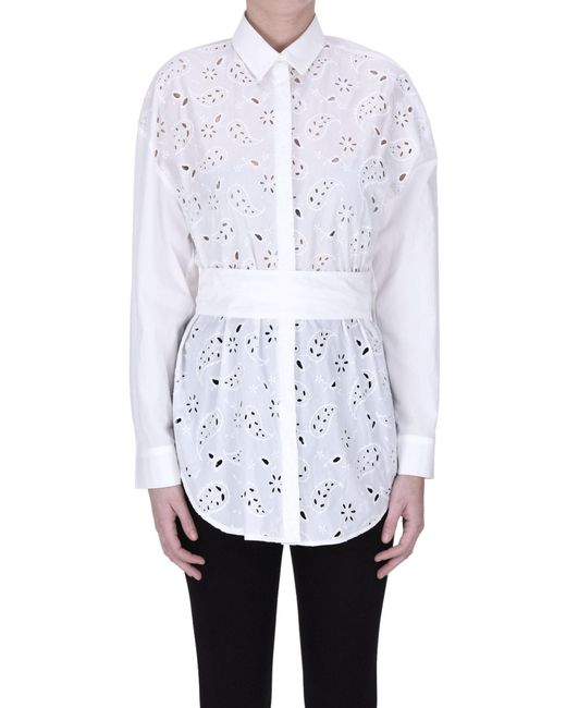Camicia in sangallo di Fabiana Filippi in White