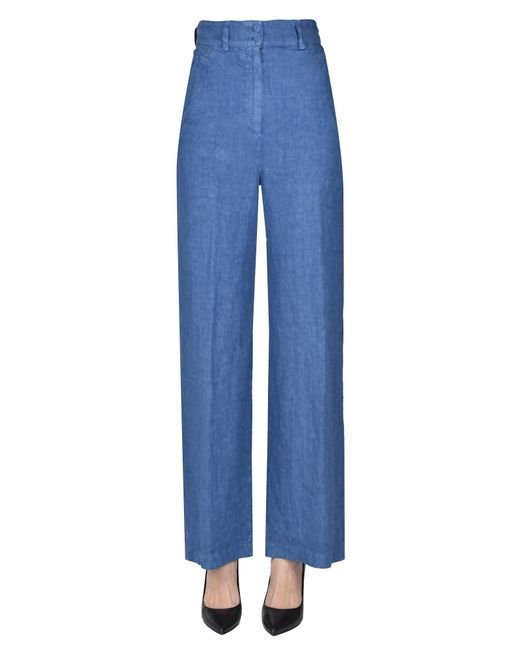 Pantaloni in lino di Aspesi in Blue