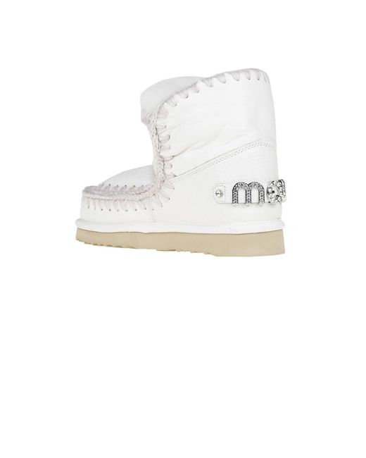 Mou White Eskimo Boots
