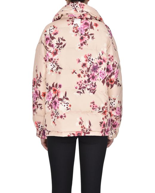 OOF WEAR Pink Flower Print Eco-friendly Down Jacket
