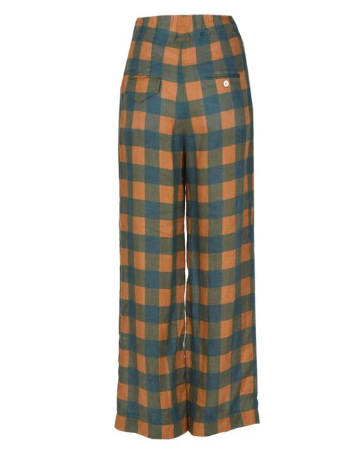 Jejia Green Checked Print Trousers