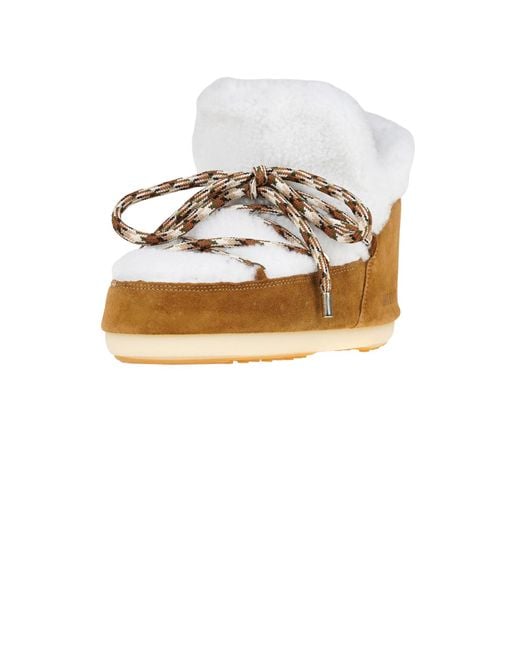 Moon Boot White Pumps Shearling Winter Boots