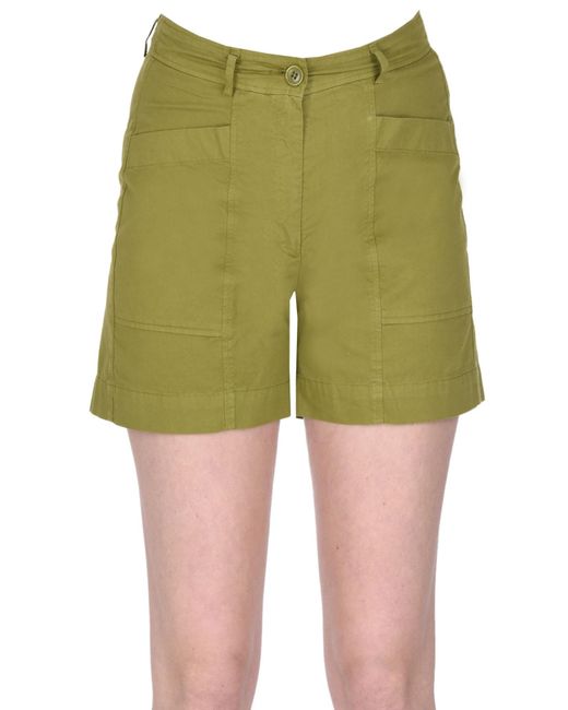 Hartford Green Cotton Shorts