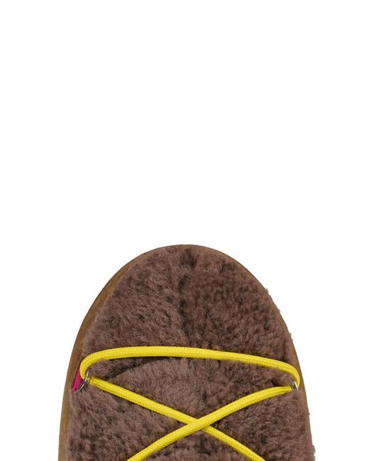 Moon Boot Brown Light Patch Shearling Winter Boots