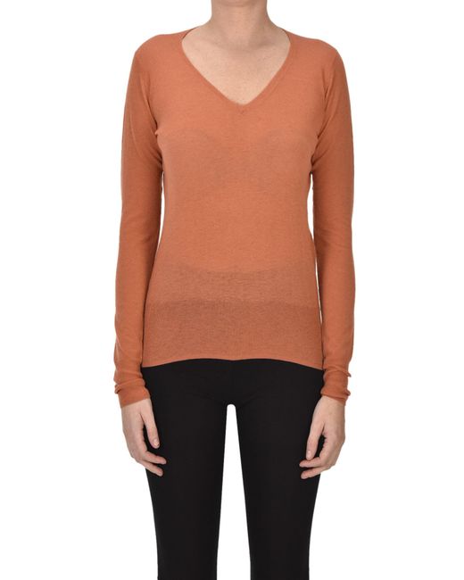 C.t. Plage Extrafine Knit Pullover in Orange Lyst