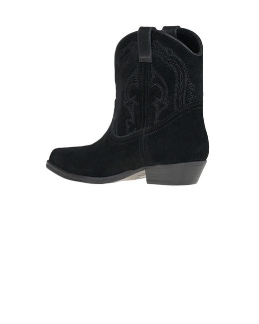 Ba&sh Black Colt Texan Snkle Boots