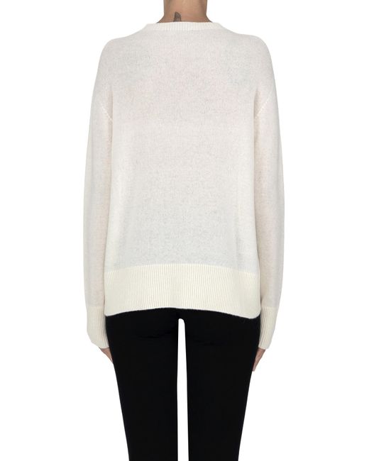 Aragona White Cashmere Pullover