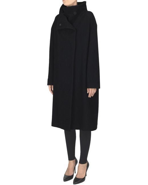 Dondup Black Double-breasted Coat