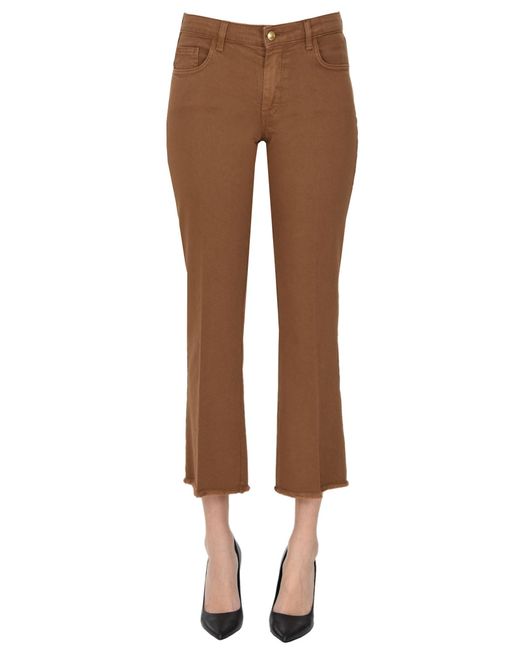 Jeans cropped di Fay in Brown