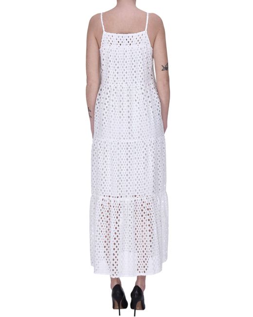 Alpha Studio White Sangallo Lace Long Dress