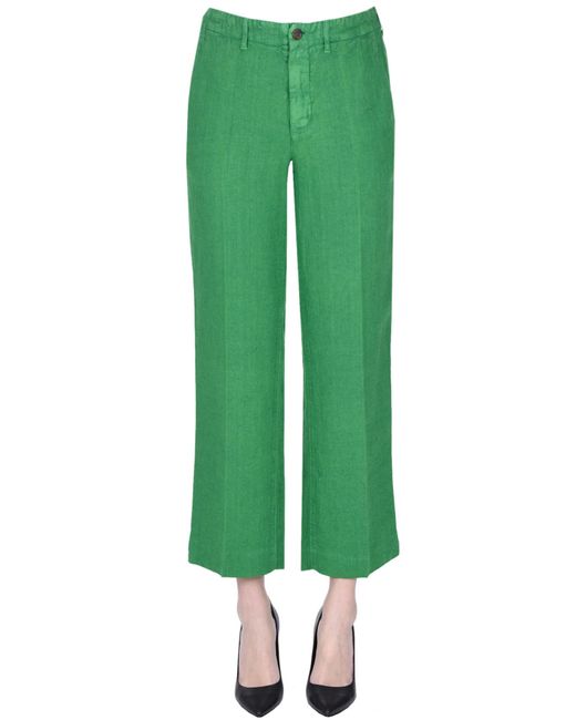 Pantaloni in lino di Kiltie in Green
