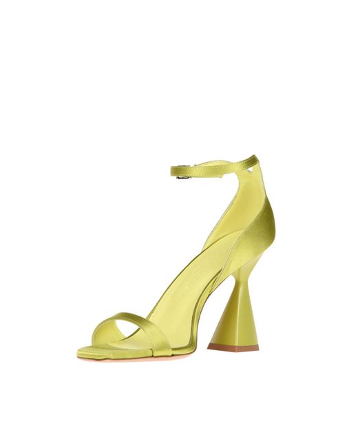 Sergio Levantesi Yellow Shadow Satin Sandals