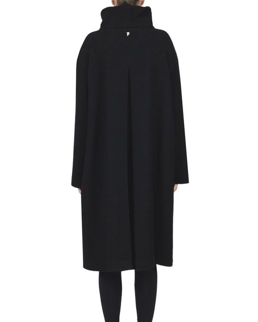 Dondup Black Double-breasted Coat