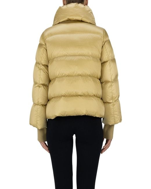 Add Metallic Quilted Short Down Jacket