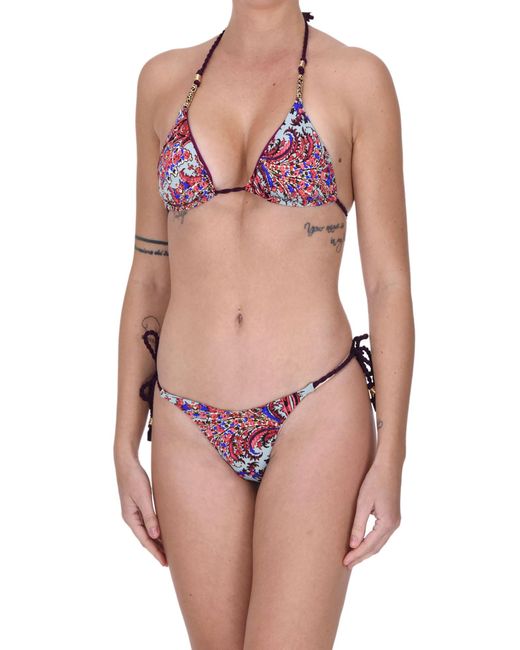 Bikini con dettagli in metallo di Miss Bikini in Pink