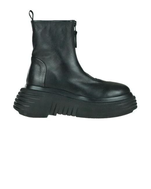 Elena Iachi Women's Black Zippered Ankle Boots