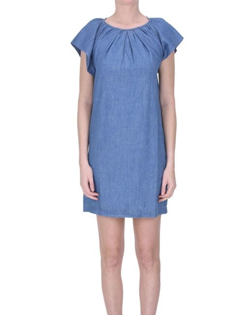 Vanessa Bruno Blue Denim Effect Cotton Dress
