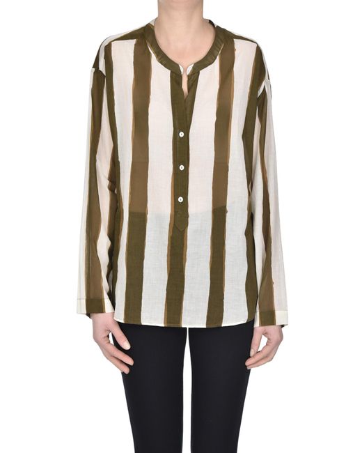 Camicia in cotone a righe di Diega in White