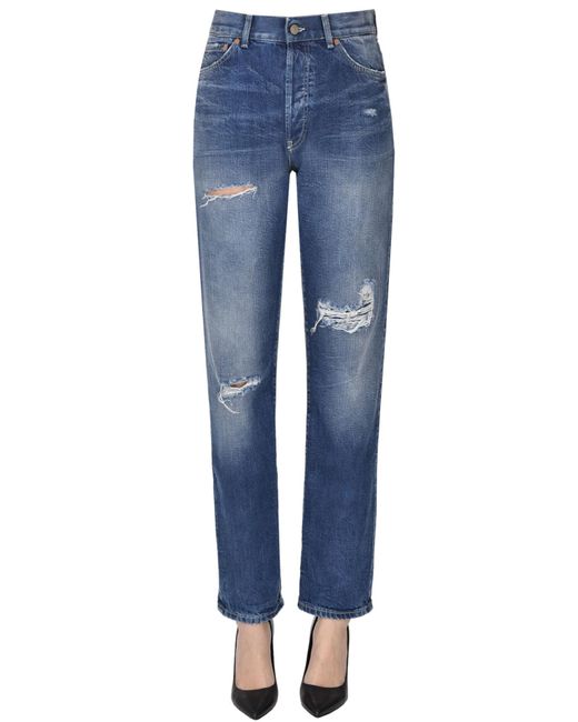 Jeans Nina destroyed di Dondup in Blue