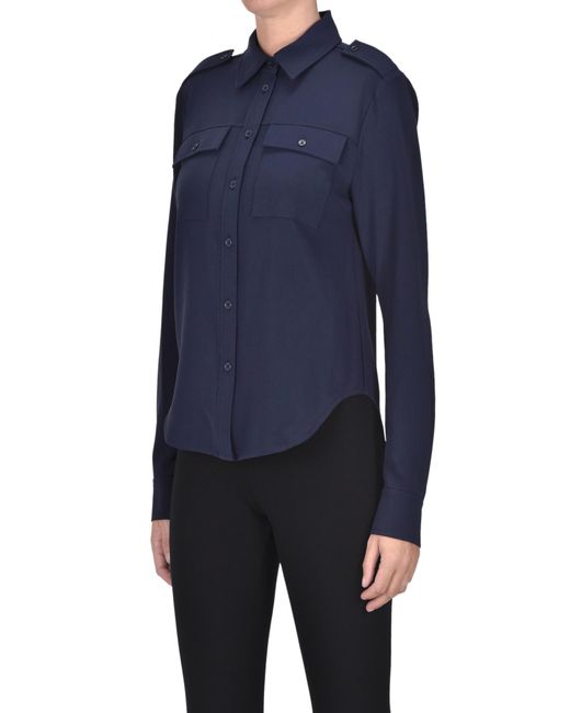 MICHAEL Michael Kors Blue Structured Crepè Shirt