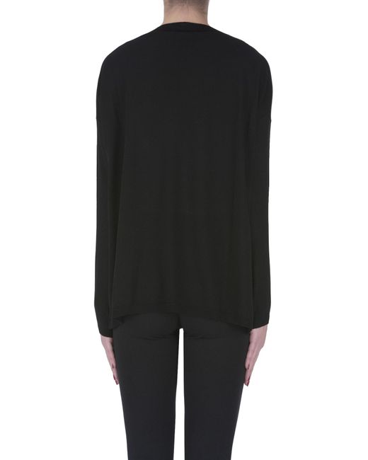 Aragona Black Cotton Pullover